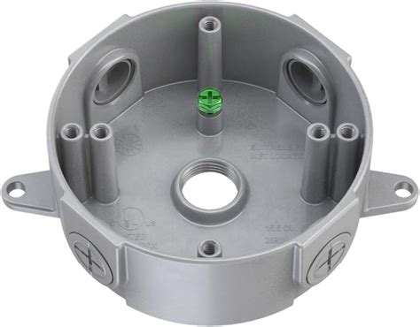 4 metal electrical round box|shallow outdoor round electrical box.